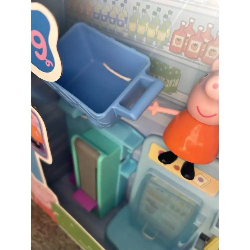 Peppa Pig Playset Supermarket Toy - Pink, Blue, Green, Yellow